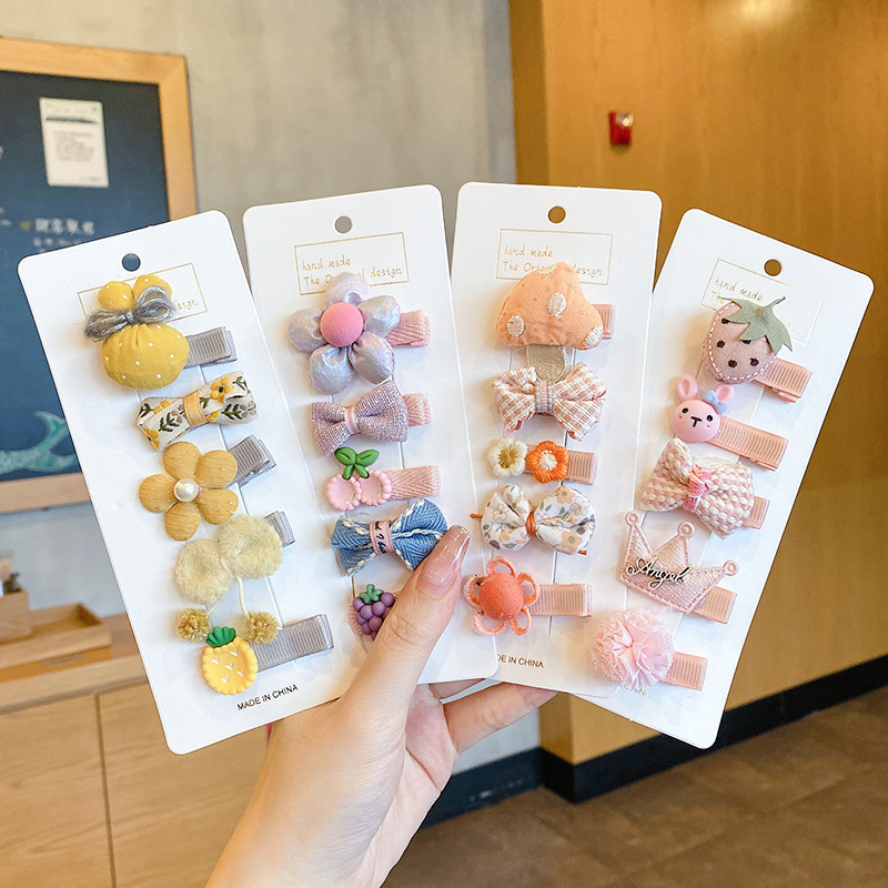 婴幼儿软萌全包发夹不伤发婴儿头饰儿童小发夹可爱宝宝发饰|undefined