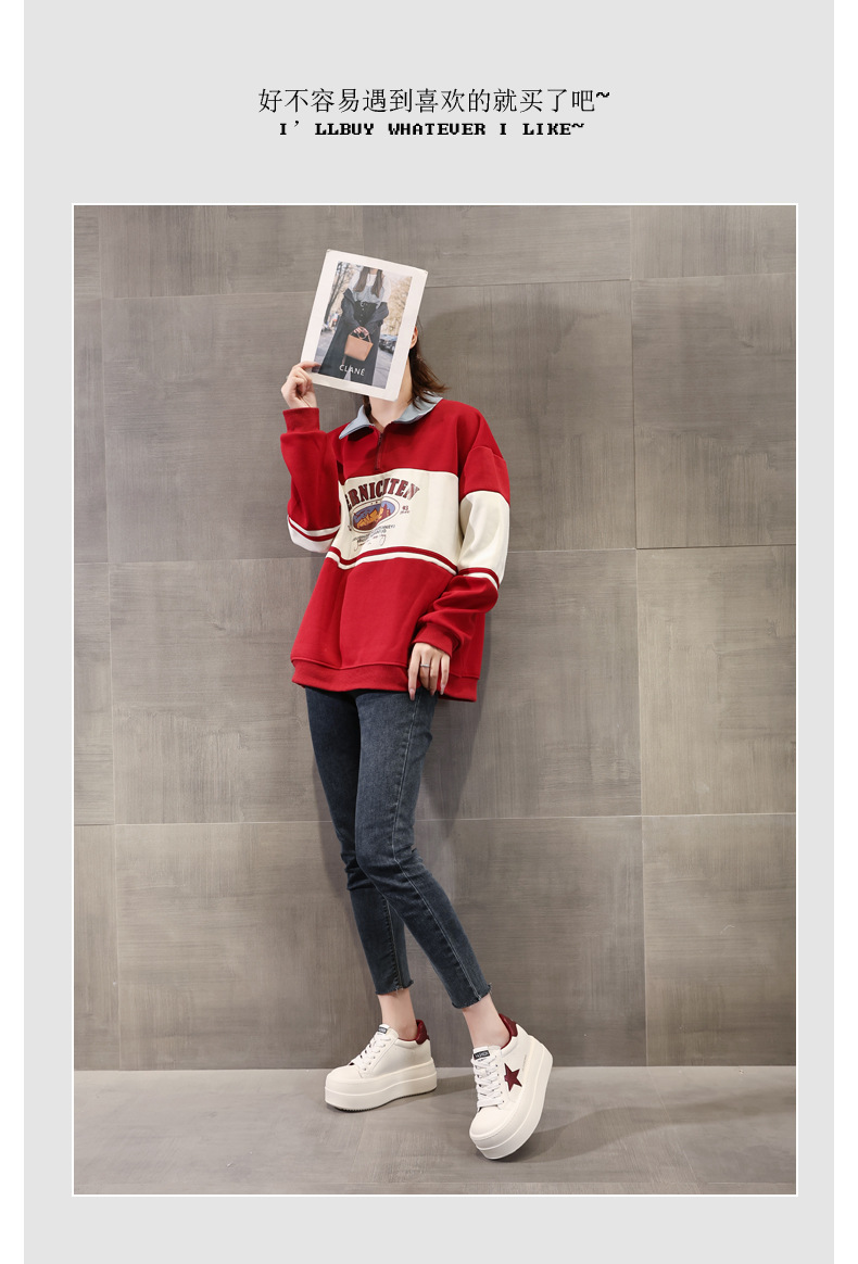 Giày sneaker nữ chunky đế dày tăng chiều cao, form thể thao mùa xuân — Màu đỏ be chi tiết 9