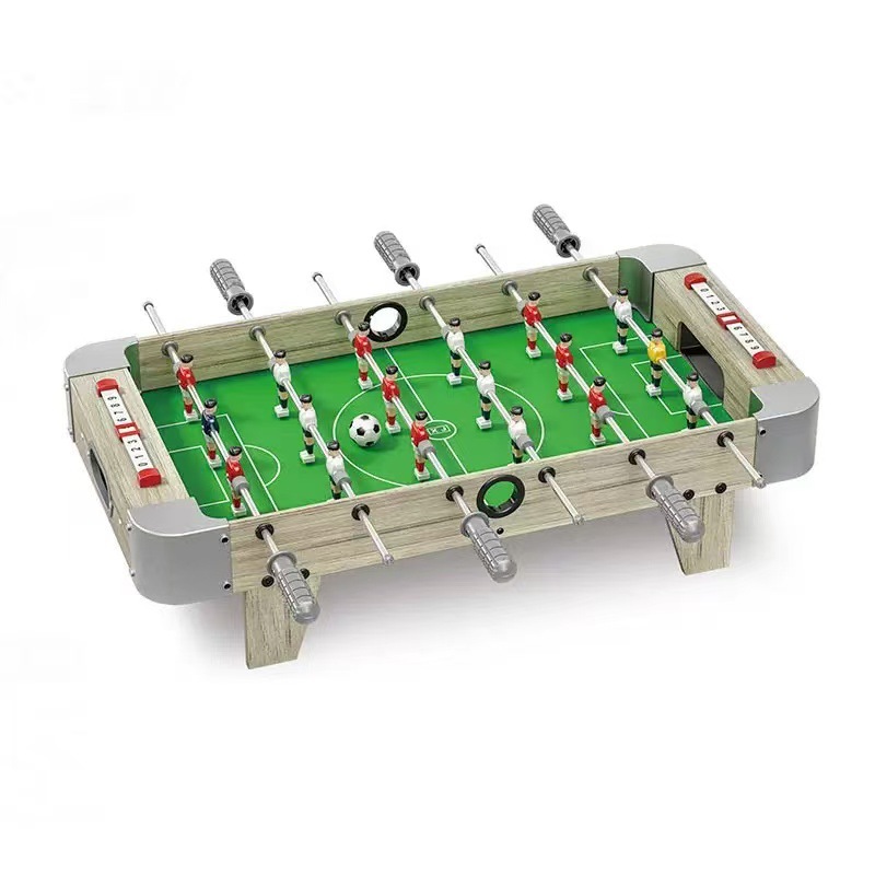 Mesa de fútbol infantil competitivo transfronterizo de cuatro golpes de seis golpes de mesa de fútbol de mesa para dos jugadores contra la mesa de batalla juguetes interactivos de ocio para padres e hijos