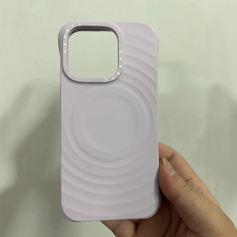 caseti联名纯黑白色波漾液态硅胶保护壳MagSafe磁吸适用iPhone16p|undefined