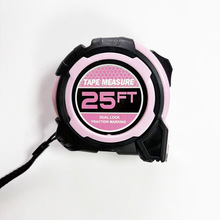 厂货跨境16FT和25FT粉色钢卷尺5M公英制加厚耐磨卷尺家用7.5M盒尺