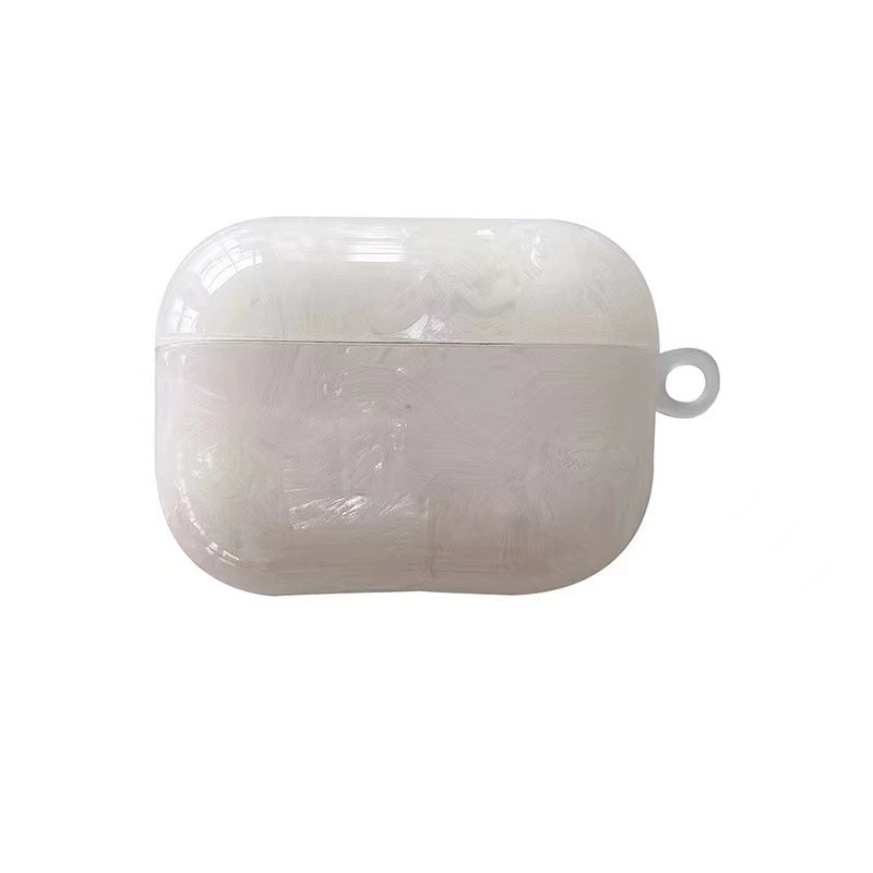Protective Case (Apple) AirPods 1/2/3/Pro2 — Marble TPU Cover, Keyring Loop, Wireless Charging Friendly