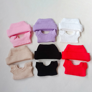 Versatile T-Shirt Set Suitable for First, Second, and Third Generation Macaron Plush 17cm Blind Box Sitting Party