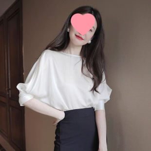 White French Shirt for Women, Summer Thin Top, Gentle and High-End Sun Protection Blouse, Loose and Chic Shirt
