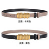 Belt, suitable with a skirt, trousers, fashionable universal double-sided decorations, genuine leather