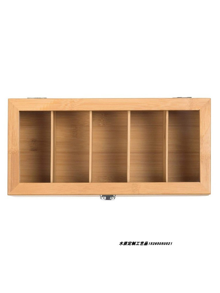 Bamboo Five-Compartment Watch Storage Box Walnut Toy Storage Box Various Tea Bags Jewelry Universal Box