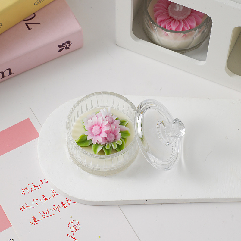 ins小雏菊花朵造型香薰杯蜡diy拍摄道具洋甘菊蜡烛情人节礼品|undefined
