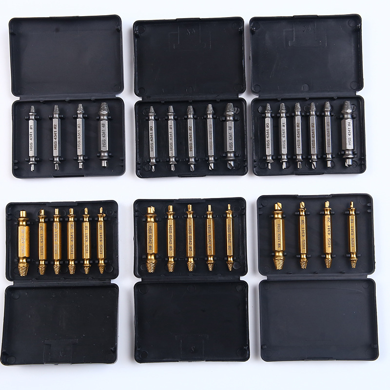 Dispositivo de extracción de tornillo transfronterizo de acero de alta velocidad de doble cabezal 4341 tornillo de rotura de diente deslizante