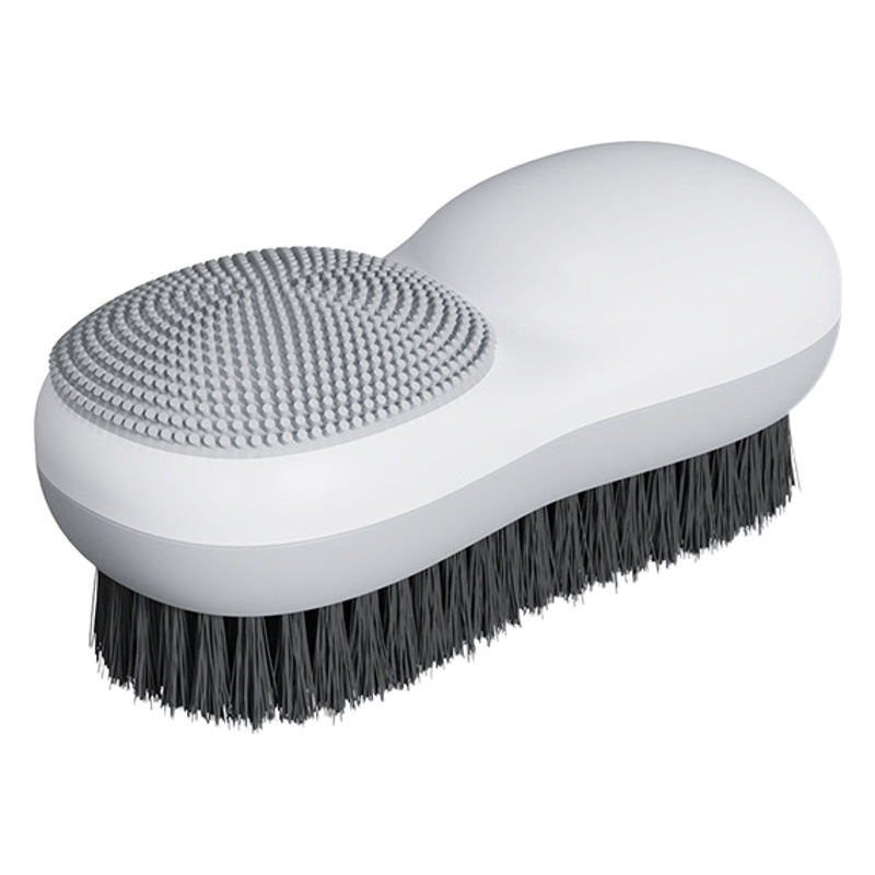 Cepillo de lavandería de color de contraste creativo Cerda de doble cara Cepillo de limpieza de ropa interior de goma suave multifuncional Cepillo de zapatos de artefacto Cepillo de ropa de pelo suave