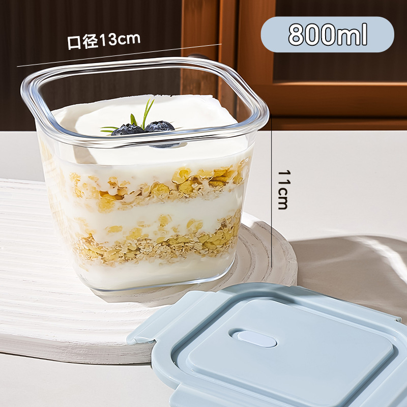 Rock blue square soup bowl 800ml