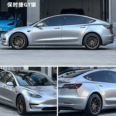 Gray Super Bright Liquid Silver Iceberry: Auto Color Change Film - gt-silver-three-layers-of-restoration-152m-17m-white-label-flawless