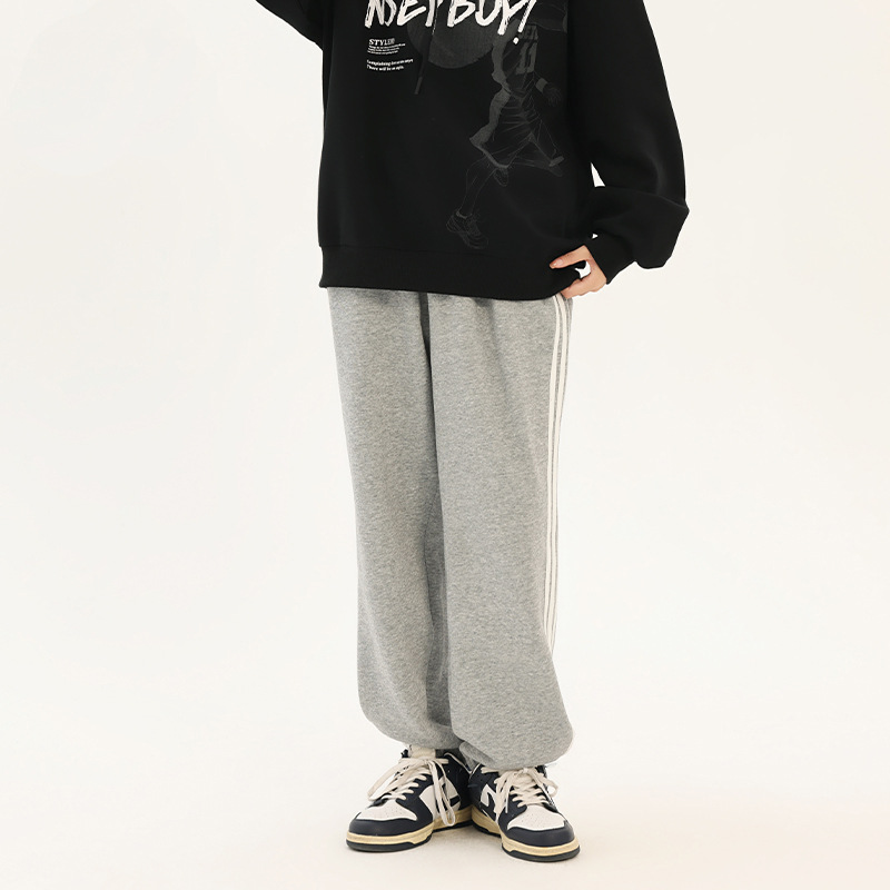 (2개) 가을 우유 실크 직물 새로운 스타일 중대형 어린이 니트 바지 소년 스포츠 바지 소녀의 느슨한 바지