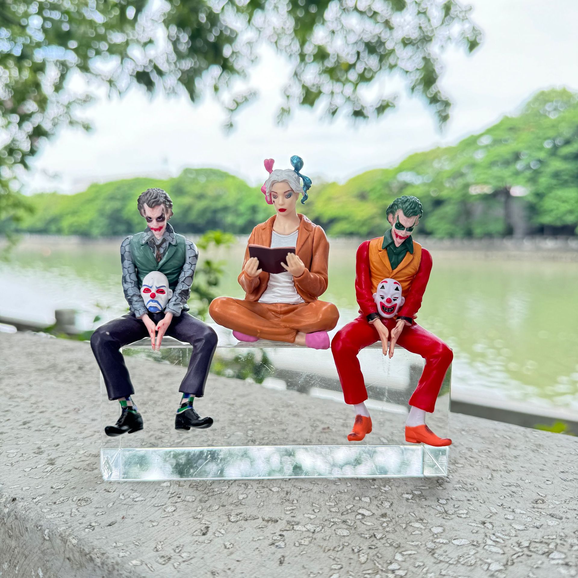 Joyas de carro Heath Joyas Ledger Marvel Suicide Squad Sitting Handmade Modelo de coche para niños