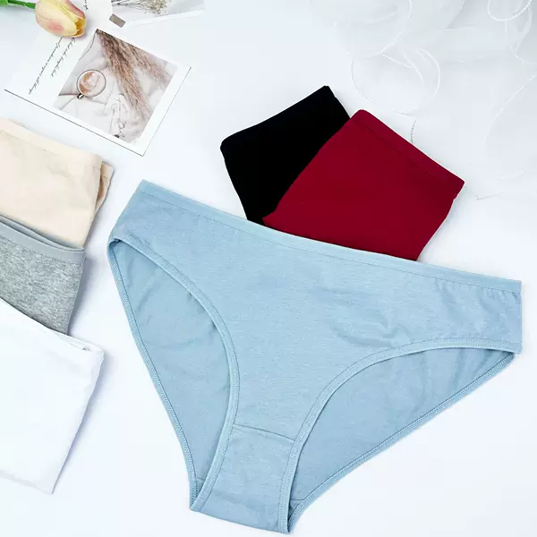 Cross-border pure cotton underwear women solid color simple ladiespanties Russian plus size ladies briefs foreign trade