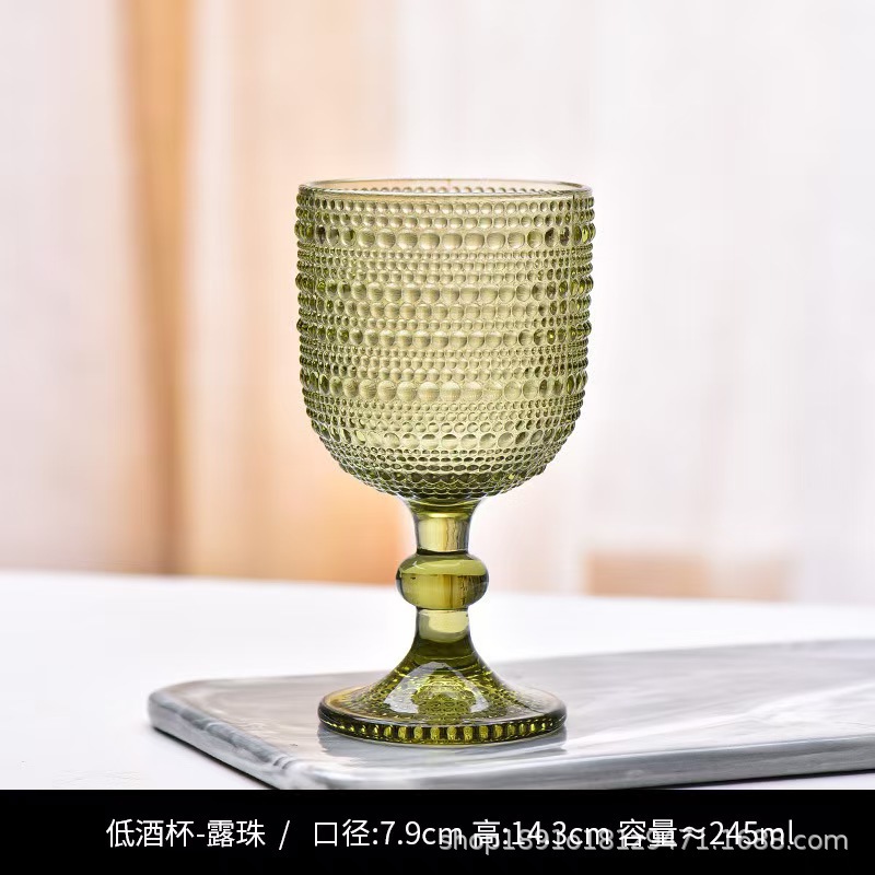 Nuevo retrógrado tallado alto taza de agua taza de vino taza de bebida creativa elegante casa hotel café utensilios de vino