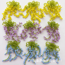 手工串珠流苏瀑布花朵四季百搭耳饰发饰钥匙扣手机绳鞋花帽花配件