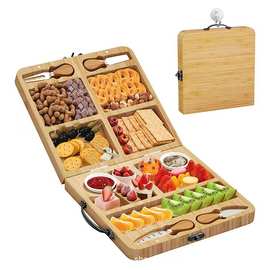 木质芝士板可折叠水果面包切板熟食零食拼盘带刀叉奶酪黄油板菜板