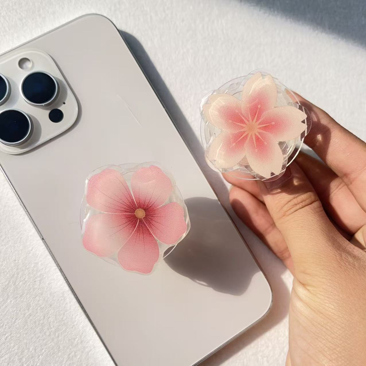 25g Weight Airbag Bracket Classification Acrylic Material Flower Pattern Cute Style Flower Acrylic Cute Airbag Bracket 2