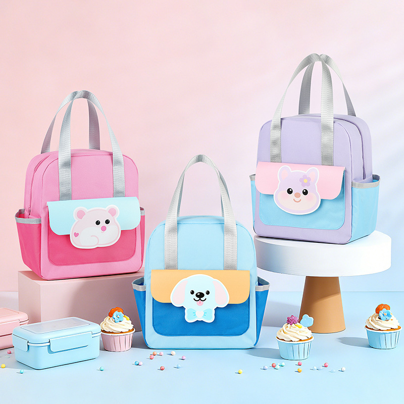 Transfronterizo Amazon bolsas de almuerzo lindas bolsas de almuerzo de estudiantes bolsas de almuerzo de aislamiento de mano bolsas de almuerzo de dibujos animados bolsas de viaje