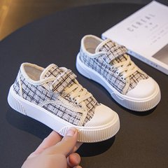 Children's Canvas Shoes Spring and Autumn New Low-top Boys' Breathable Non-slip Sneakers Girls' Casual Lightweight Single Shoes White Shoes