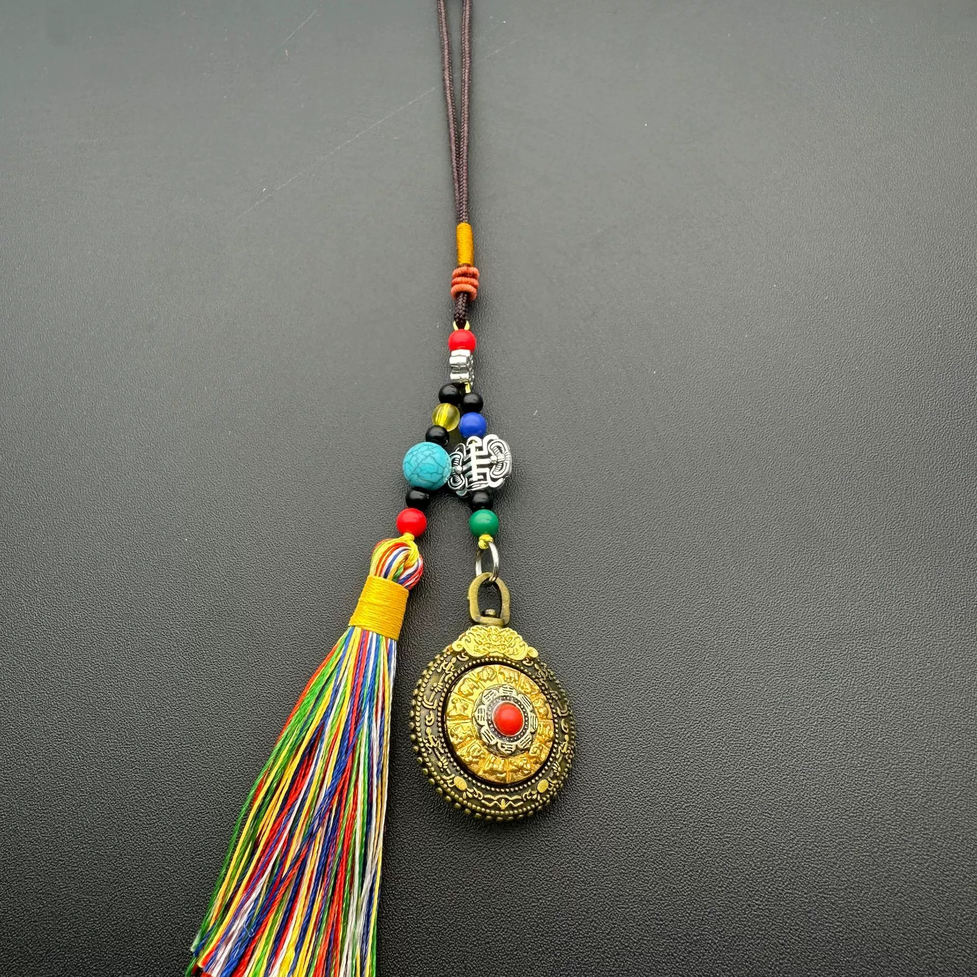 Double-sided ethnic pendant, accessory, Chinese horoscope, ethnic style