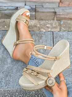 O 92453 Two-Way Wedge Sandals ��ɫ�¸���Ь �W���羳���R�d��