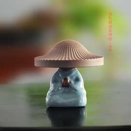 阅锐跨境咖啡漏斗紫砂茶宠漏 哥窑小和尚过滤网 家用汤鲜果汁茶滤