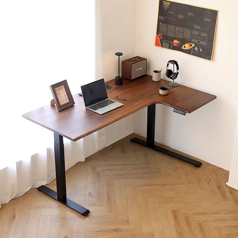 Corner Desk Electric Solid Wood Lift Table L-shaped Corner Kidsren's Accessible Luxury Computer Small Apartment Office Black Walnut Corner Desk Electric Solid Wood Lift Table L-shaped Corner Kidsren's Accessible Luxury Computer Small Apartment Office Black Walnut