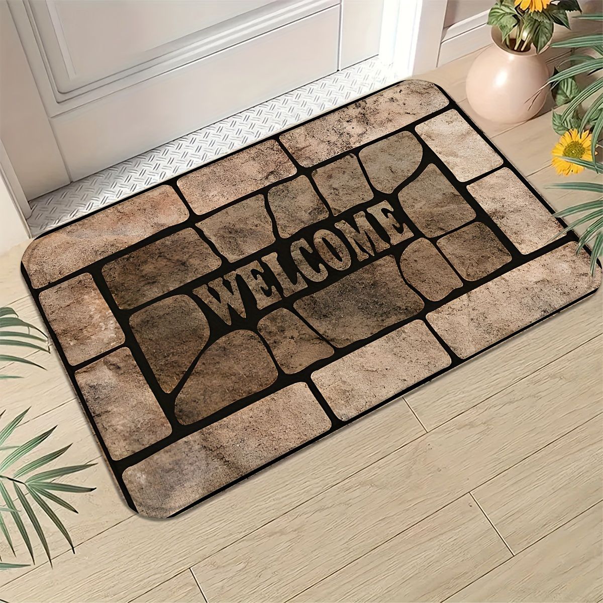 Flannel Shein Dog Paw Floor Mat Bathroom Floor Mat Entrance Door Mat Bathroom Absorbent Foot Mat Dropshipping