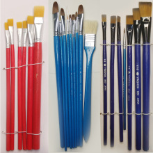 画笔水彩水粉油画笔套装平头刷儿童安全工业油漆红杆蓝杆画刷笔刷