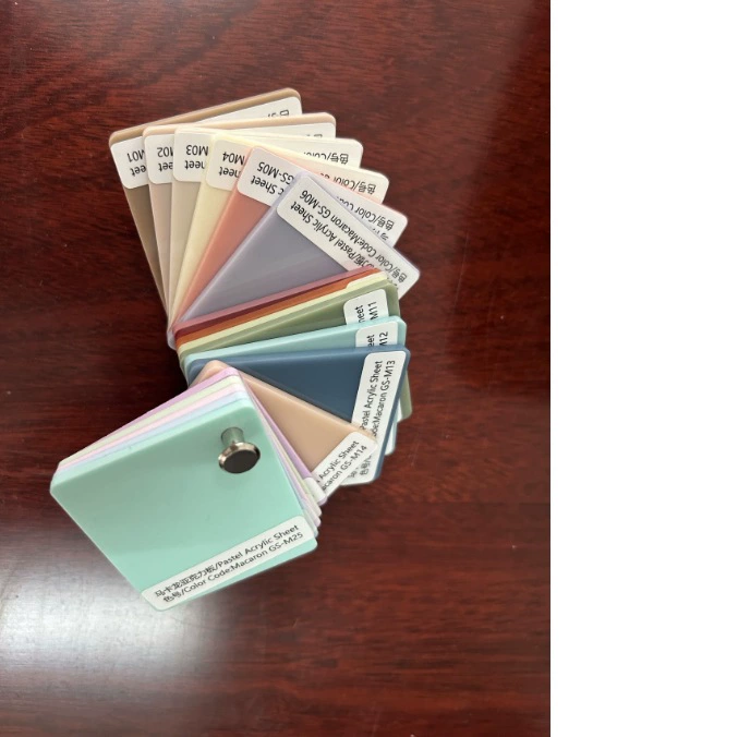 Поставка красочной акриловой доски макарон, светлой красочной акриловой доски, акриловой доски зеленого лука и розового цвета.