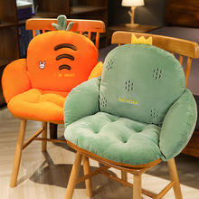 ✅坐垫办公室久坐护腰靠垫一体座椅垫学生宿舍椅子毛绒靠背屁股垫