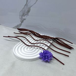 Fireless Aromatherapy Rattan Diffuser Stick, Coffee-Colored Wave-Shaped Fragrance Diffuser for Hotels and Home Air Freshening