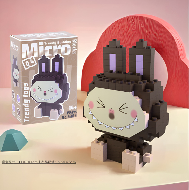 Labubu は、レゴ組み立てられた小さな粒子ビルディングブロック、Labubu 組み立てられたビルディングブロック、子供の知育玩具の装飾品と互換性があります。|undefined