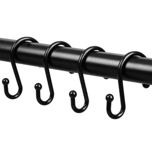 Punch-free S-shaped Metal Hook Size Double-head Curtain Shower Curtain Hook Wardrobe Storage Anti-rust Multi-function Hook