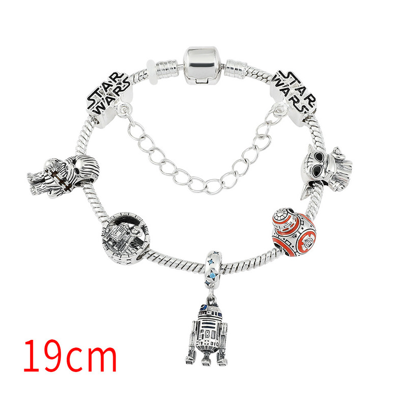Amazon cross-border European and American movie and TV Star Wars alloy fashion beaded pendant bracelet wholesale Amazon cross-border European and American movie and TV Star Wars alloy fashion beaded pendant bracelet wholesale