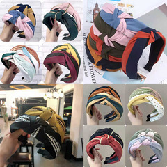 Hollywood Star Wide Edge Crossed Fabric Han Style Simple Hair Pin Headband Adult Hair Accessory 2021 New Face Washing Hair Band
