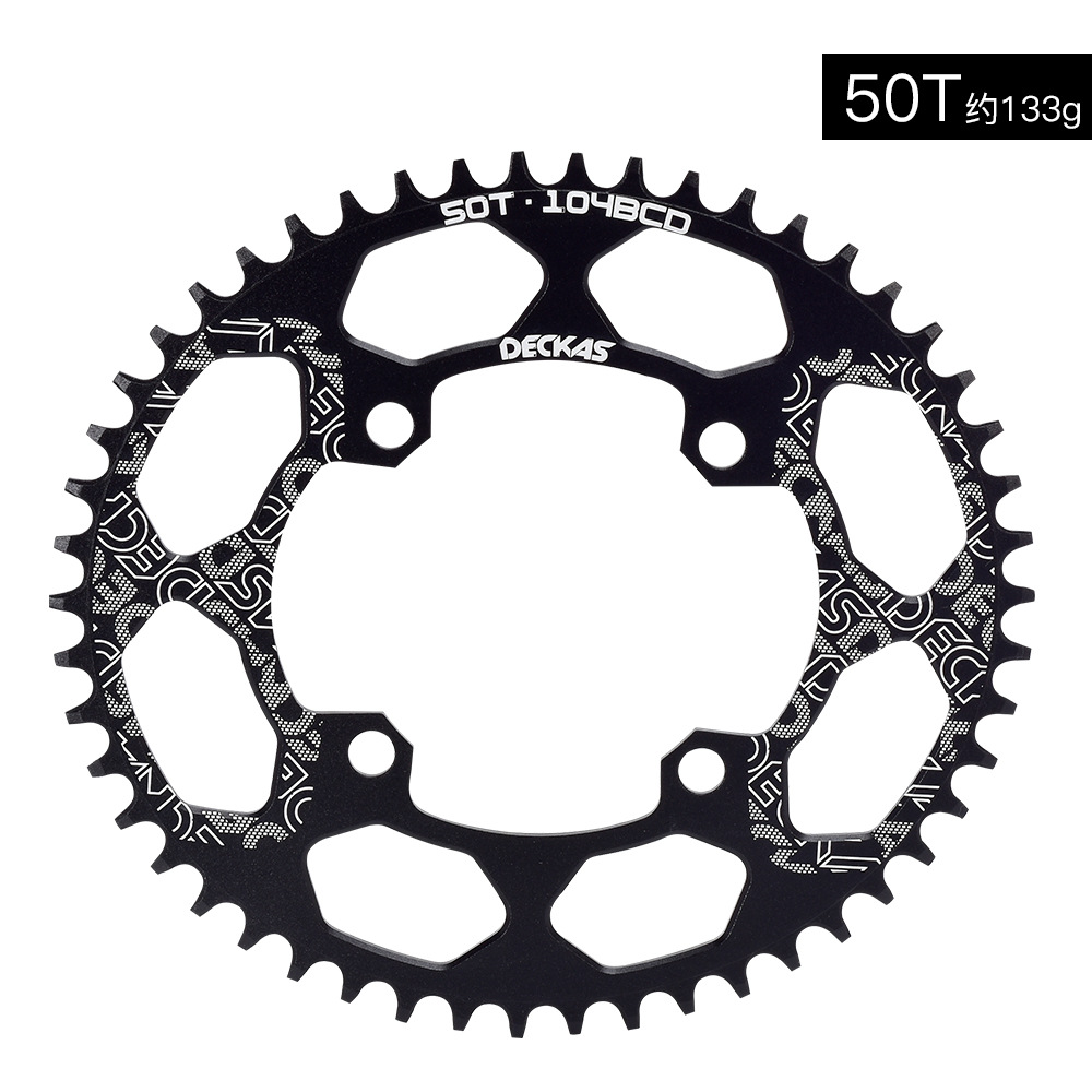 Plato único DECKAS para bicicleta de montaña, 104BCD 32/34/36/38T, dientes positivos y negativos