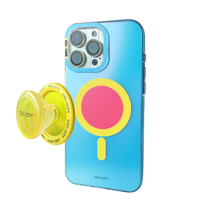 Apple 16promax 磁気電話ケース iphone17 オーロラつや消しマカロン 14 スタンドケース落下防止に適しています。|undefined