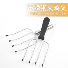 Stainless steel barbecue fork grill camping barbecue tools barbecue fork grill fork roast chicken steak turkey fork wire fork