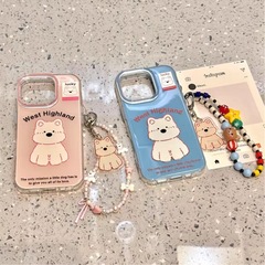 漫画シンプルなペット犬西高地はiphone15 promaxリンゴ16携帯ケース14カップル13セットを適用している