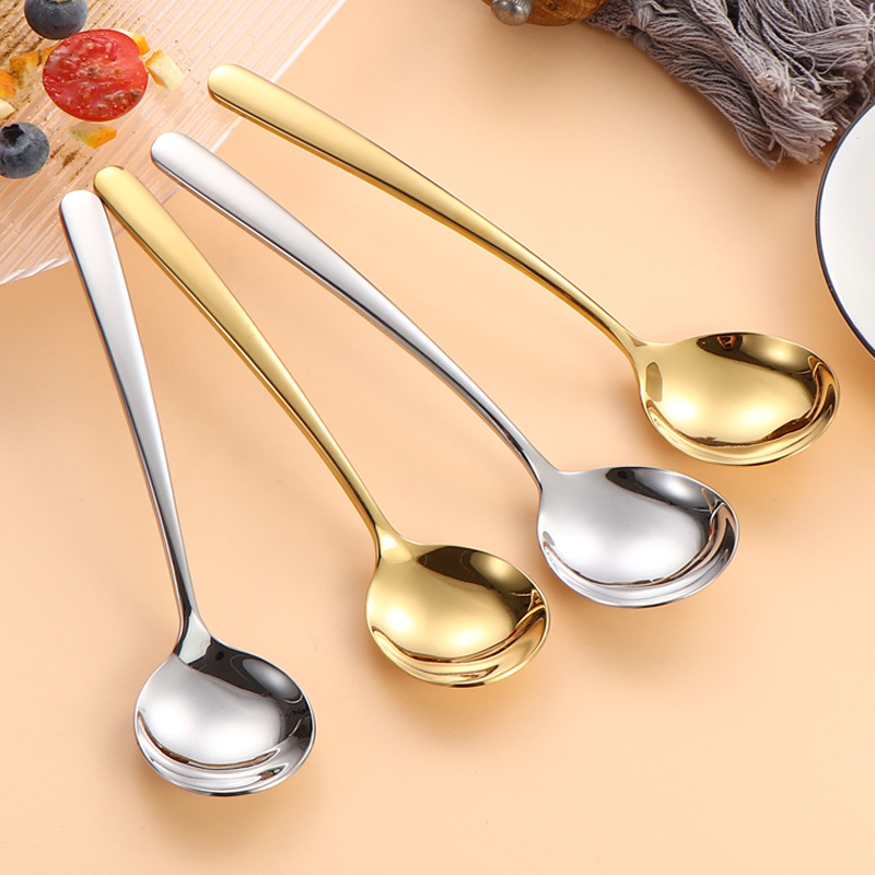 316 cucharas redondas de acero inoxidable cucharas elegantes cucharas de engrosamiento cucharas redondas cuchar