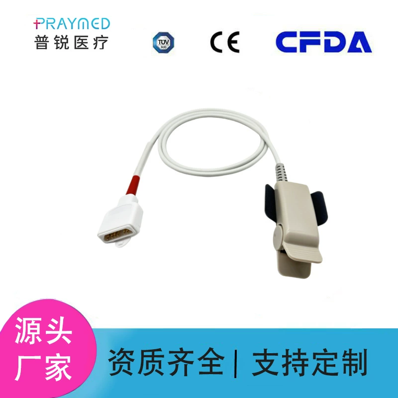 M совместим с многоразовым датчиком кислорода в крови Massimo 2514, разделенным на 11 контактов датчиком уровня насыщения крови кислородом SPO2.