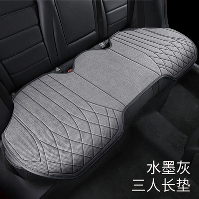 seasons universal linen cushion autumn and — Seat cushion, seat cover - ink-gray-three-seat-long-pad-four-seasons-universal