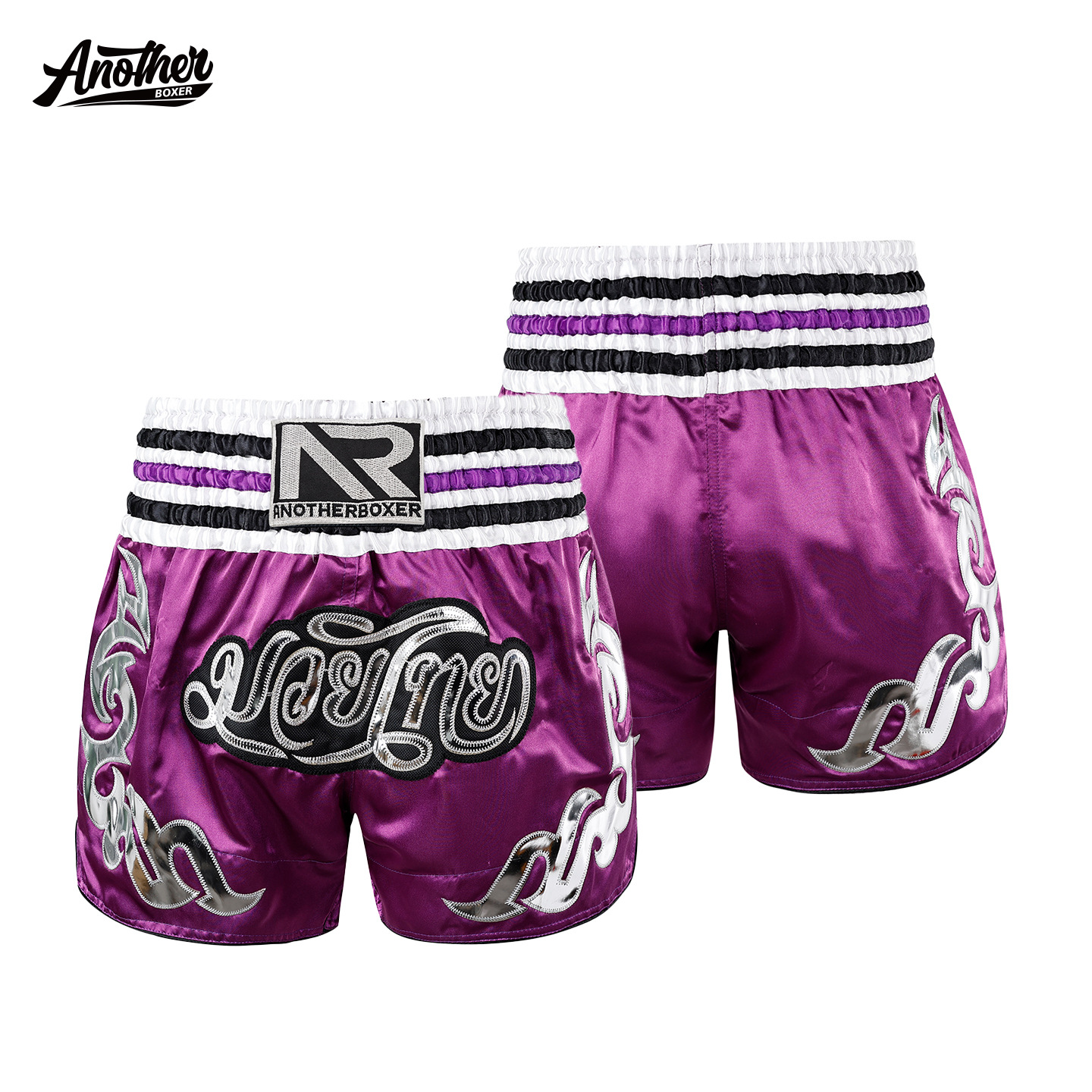 ANOTHERBOXER purple Muay Thai pants, suitable for both adults and children, for martial arts, boxing, and kickboxing