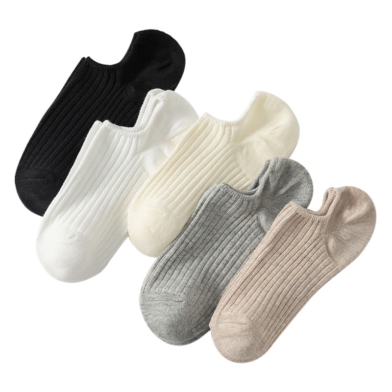 Calcetines de barco Calcetines invisibles para niños estilo delgado de verano sin tacón Calcetines de mujer de algodón transpirables que absorben el sudor Calcetines Zhuji al por mayor