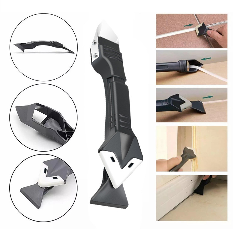 三合一刮胶器多角度美缝剂铲刀多功能硅胶美缝刀打胶美缝工具X20