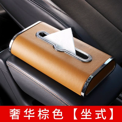 Visor, Skylight Hanging Tissue | Car tissue box/set - upgraded-luxury-brown-seat