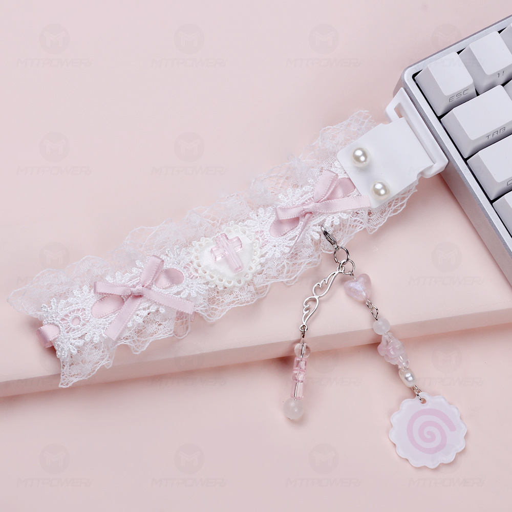 Caballos de teclado de encaje con hebilla teclado decorativo hecho a mano accesorios de teclado wootingATKDIY universal transfronterizo