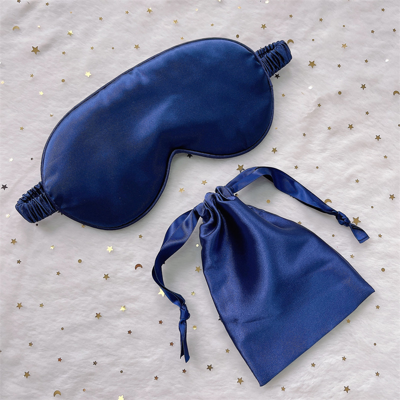 En stock máscara de ojo de seda artificial lazo bolsa nudo regalo de boda traje de seda sueño sombreado máscara de ojo